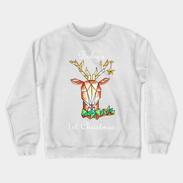 Baby's First Christmas Crewneck Sweatshirt by crismotta